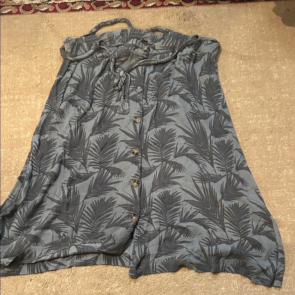 George Olive Leaf Pattern Skirt